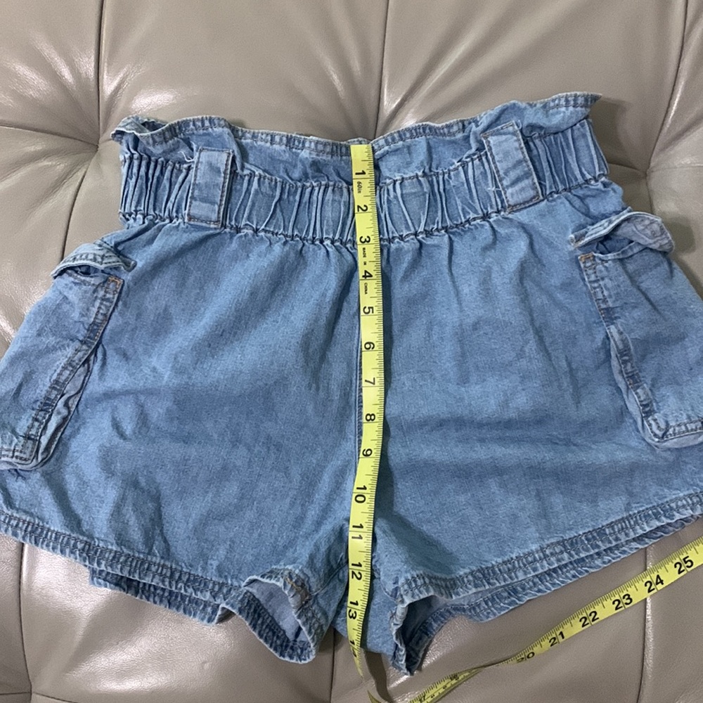 Urban outfitters high waist paper bag denim shorts - Picture 7 of 8